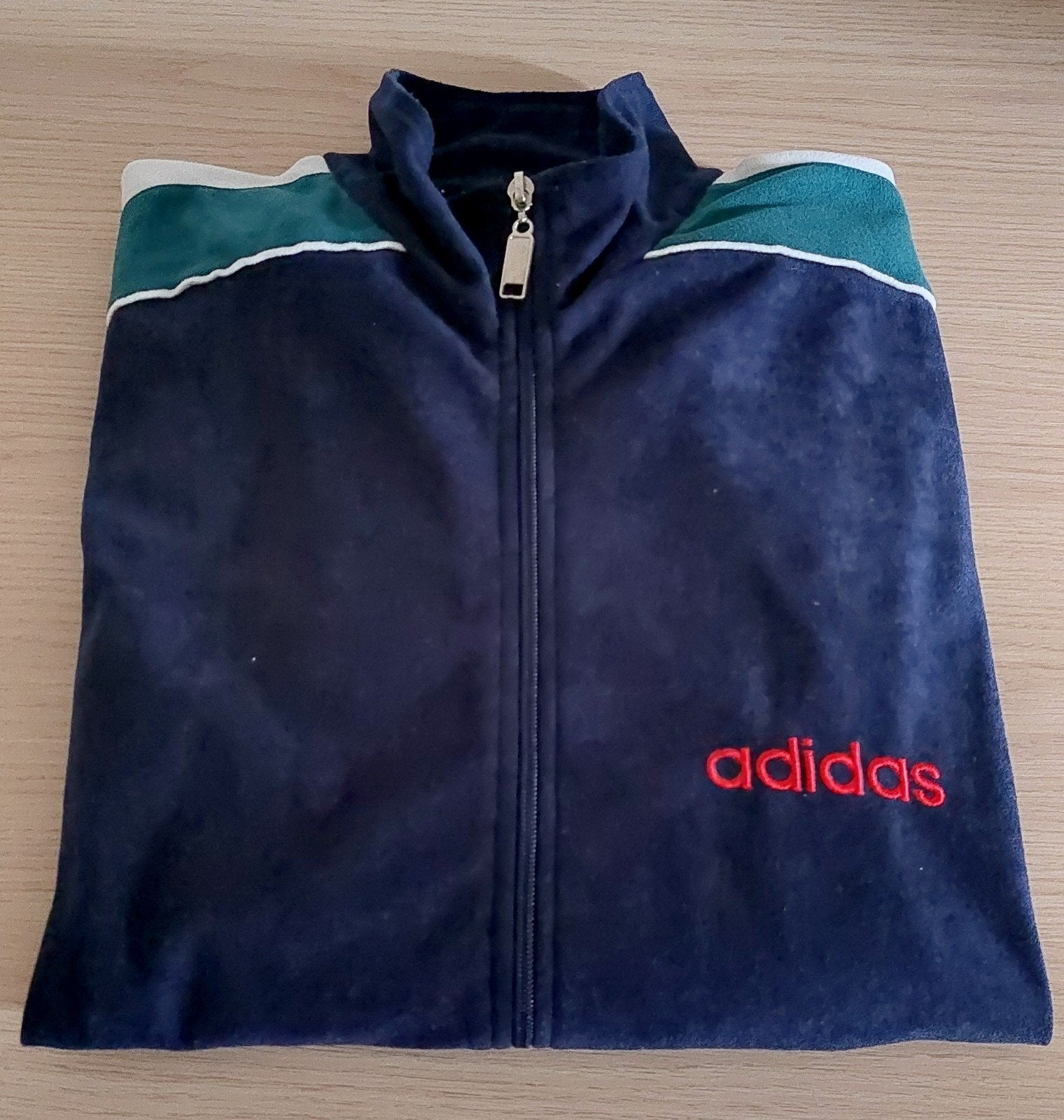 Kwaliteitsvolle, warme trainingsvest - Adidas, Kleding | Heren, Maat 52/54 (L), Blauw, Ophalen of Verzenden, Zo goed als nieuw
