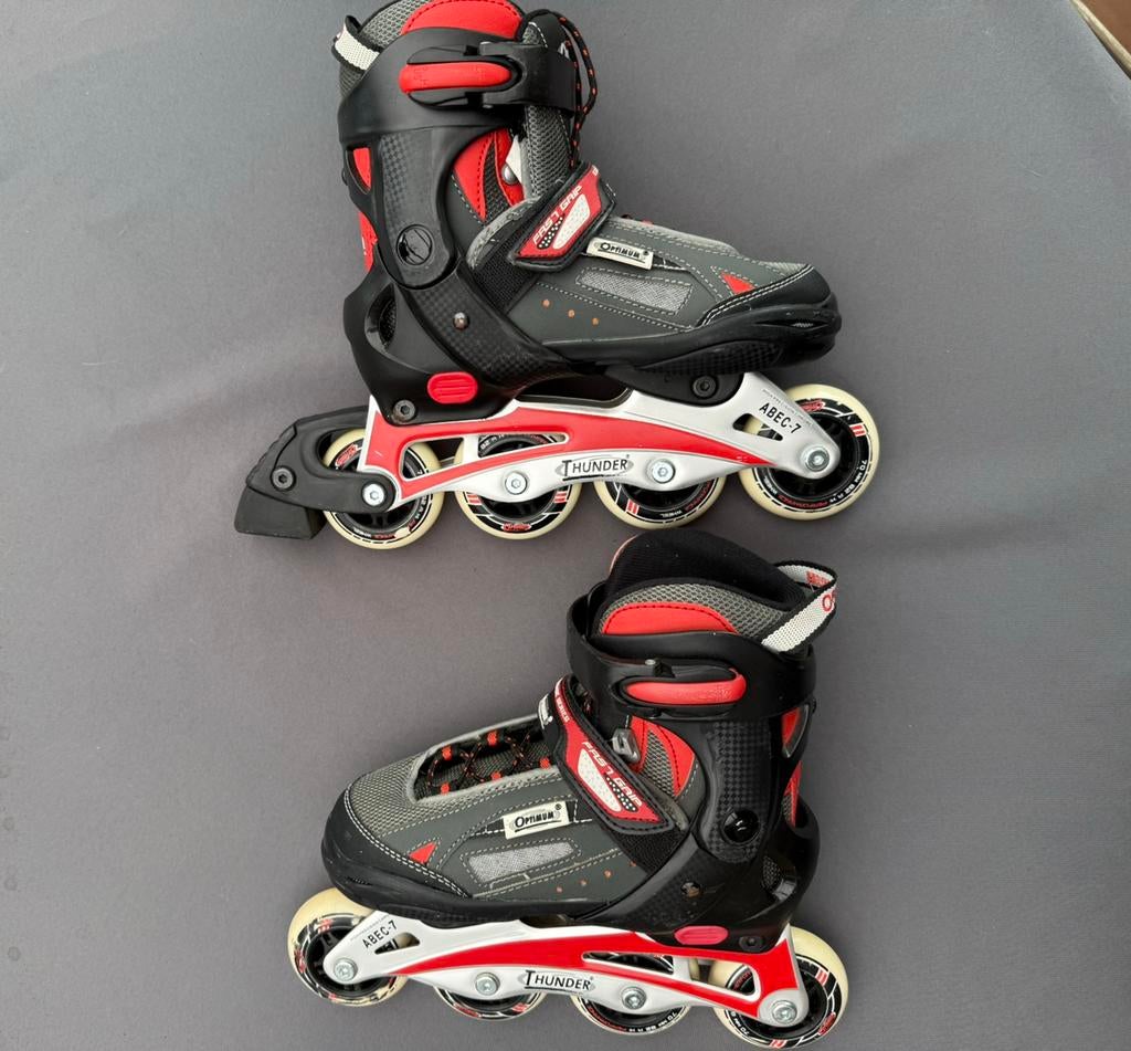 Rolschaatsen Inline Skates/Skeelers Optimum - maat 32-35, Autres marques, Rollers 4 roues en ligne, Enlèvement ou Envoi, Réglable