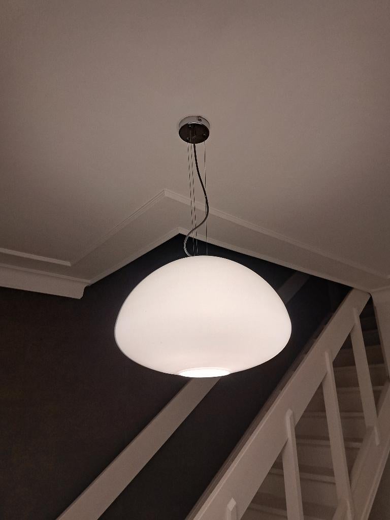 Glazen hanglamp, Ophalen, Gebruikt, Glas