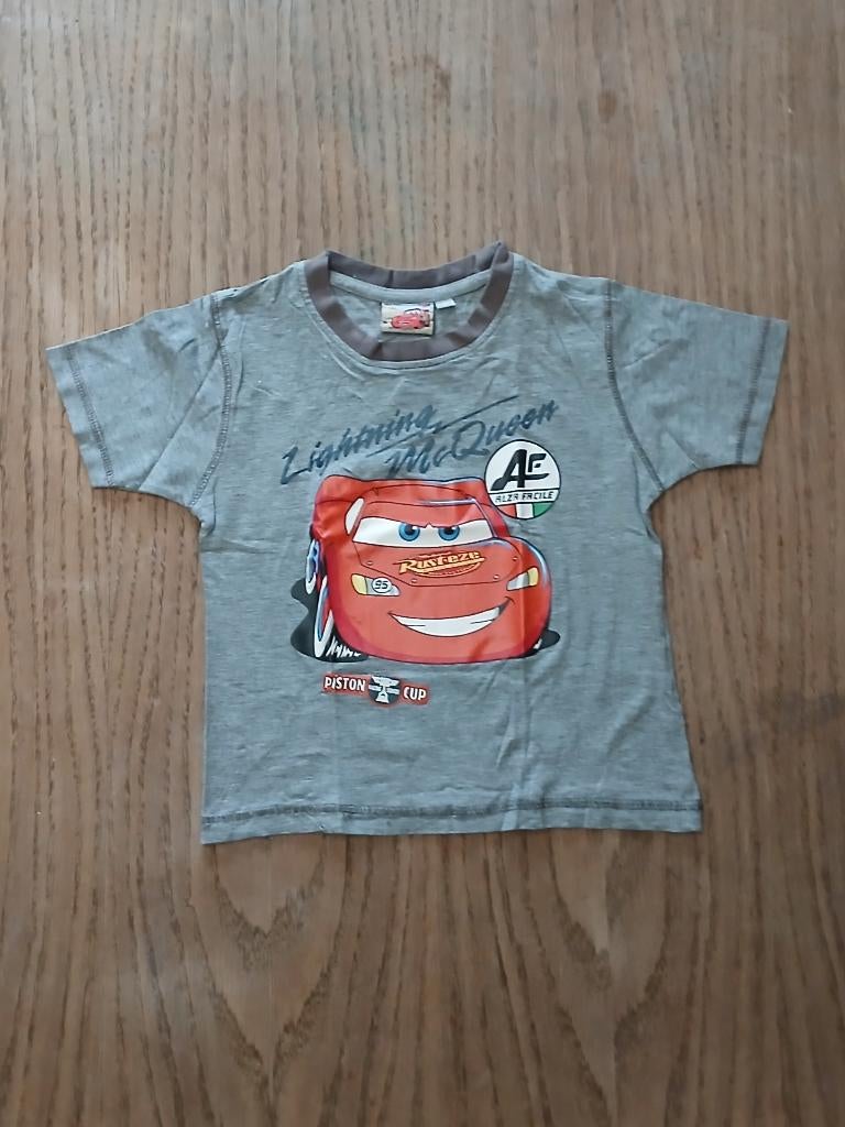Disney Cars T-shirt Lightning McQueen – Maat 92/98 – Grijs, Kinderen en Baby's, Disney, Gebruikt, Jongen of Meisje, Ophalen of Verzenden