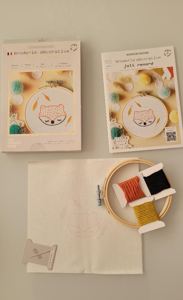 Borduurpakket Joli Renard Broderie Decorative French Kits, Enlèvement, Neuf, Broderies à la main, Set à broder