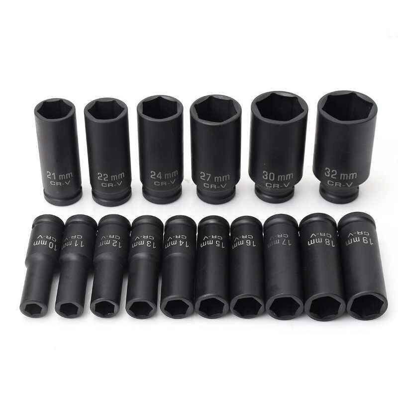 Coffret de douilles noires/ socket 16 pièces CR-V, Enlèvement, Neuf