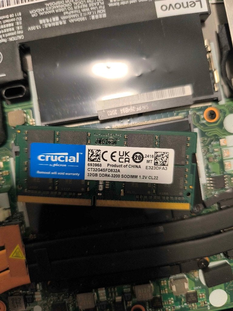 x1 32gb ram Crucial 3200mhz SODIMM, Computers en Software, Ophalen, 32 GB, DDR4, Zo goed als nieuw