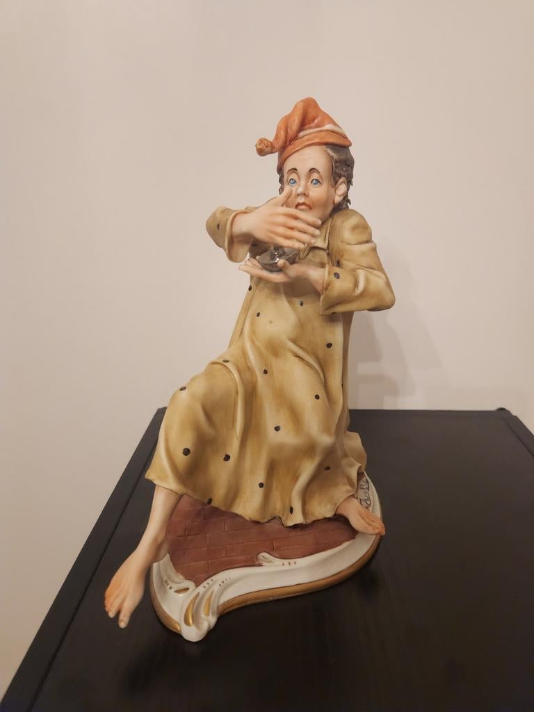 Groot Capodimonte Porseleinen Beeld - Ontwerp door Zanella -, Verzamelen, Beelden en Beeldjes, Ophalen