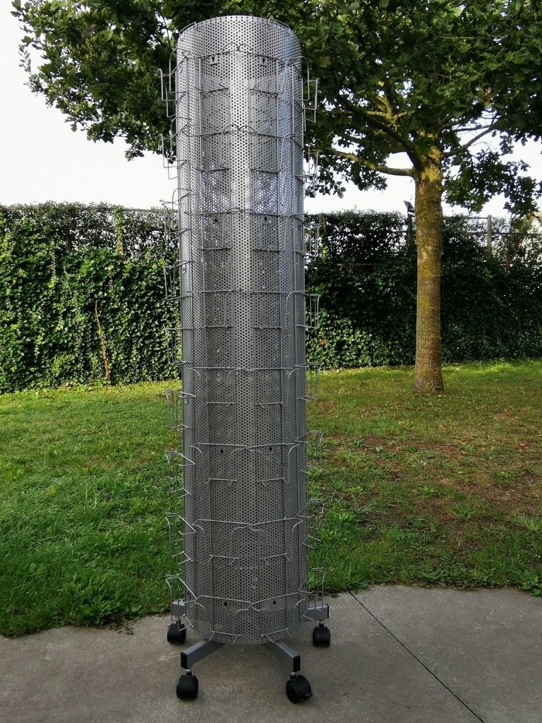 kaartjeshouder draaimolen - hoge kwaliteit, Ophalen, Zo goed als nieuw, Metaal, Grijs