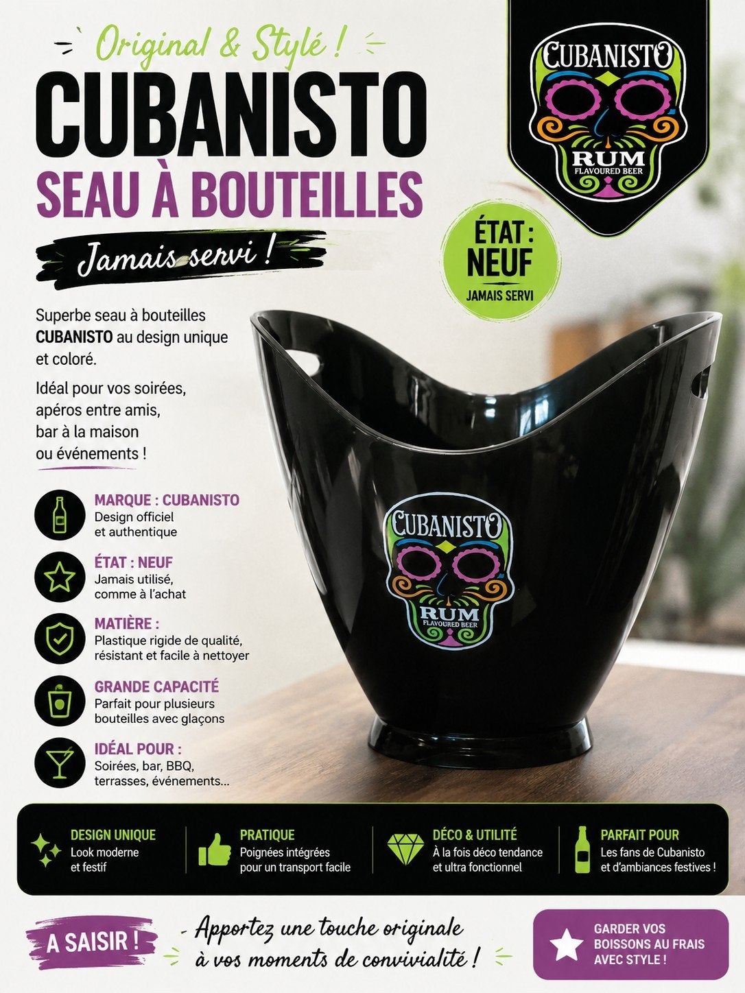 Seau a bouteilles, Enlèvement ou Envoi, Neuf