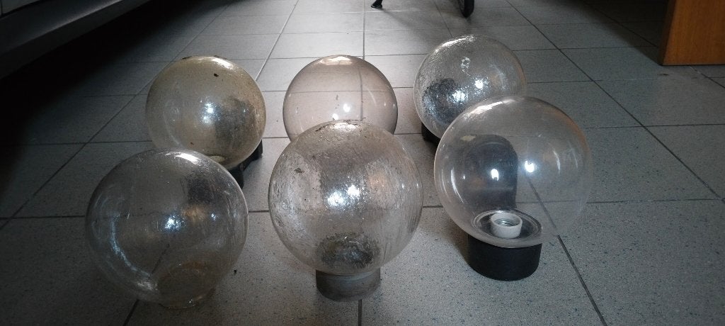 bolvormige stolpen voor verlichting, Verre, Enlèvement, Utilisé, 18 cm