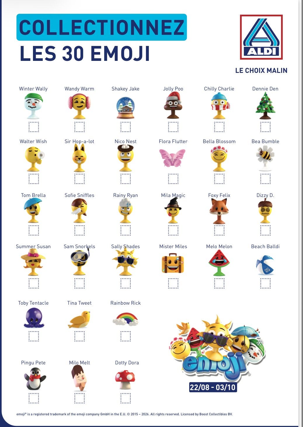 Nous Recherchons les nouveaux Emoji de la Collection Aldi, Collections, Actions de supermarché, Aldi, Enlèvement