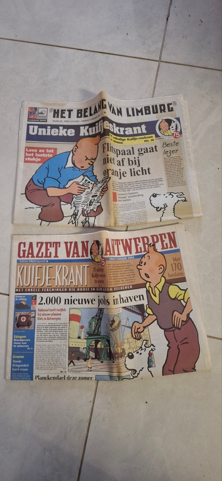 kuifje klanten 2004, Ophalen of Verzenden, 1980 tot heden, Krant