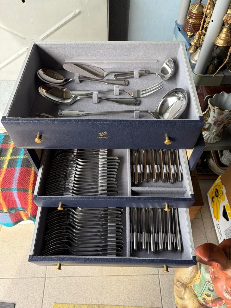 Coffret à couverts Van Stahl, 79 pièces, état neuf, Enlèvement