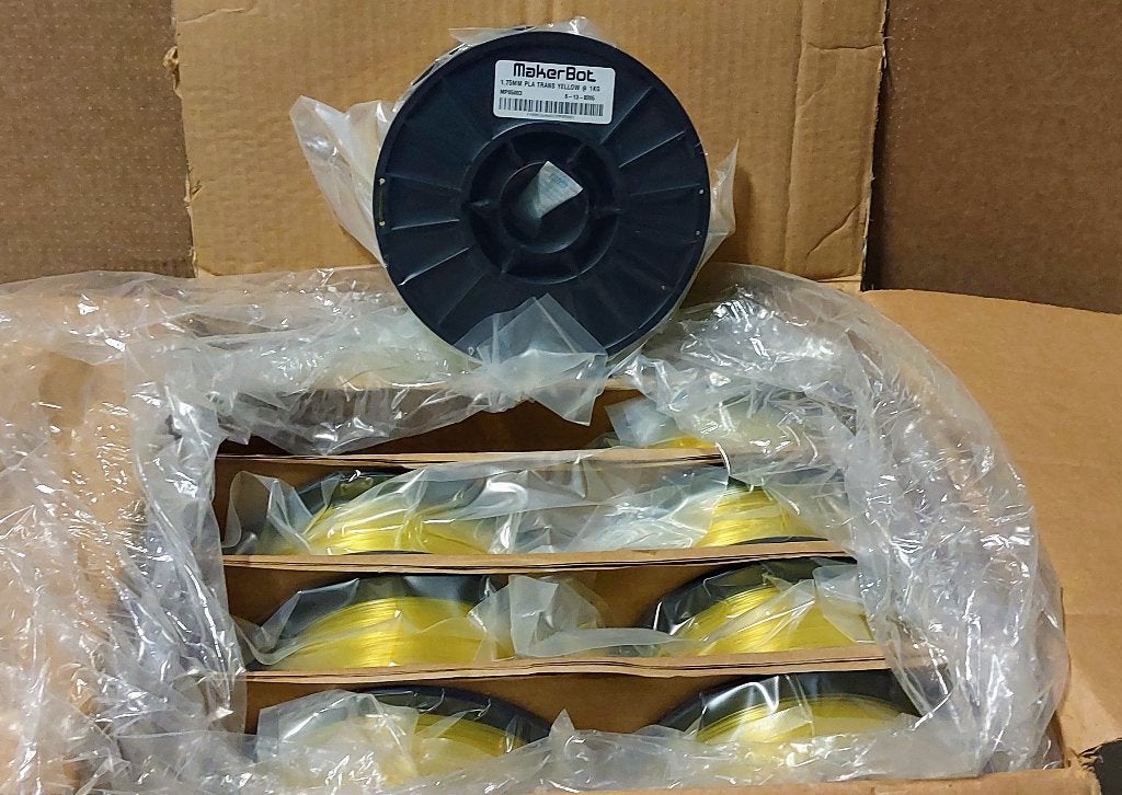 Makerbot PLA Translucent Yellow 3D print filament 10 x 1 kg, Informatique & Logiciels, Enlèvement ou Envoi, Neuf, Bobines de filament