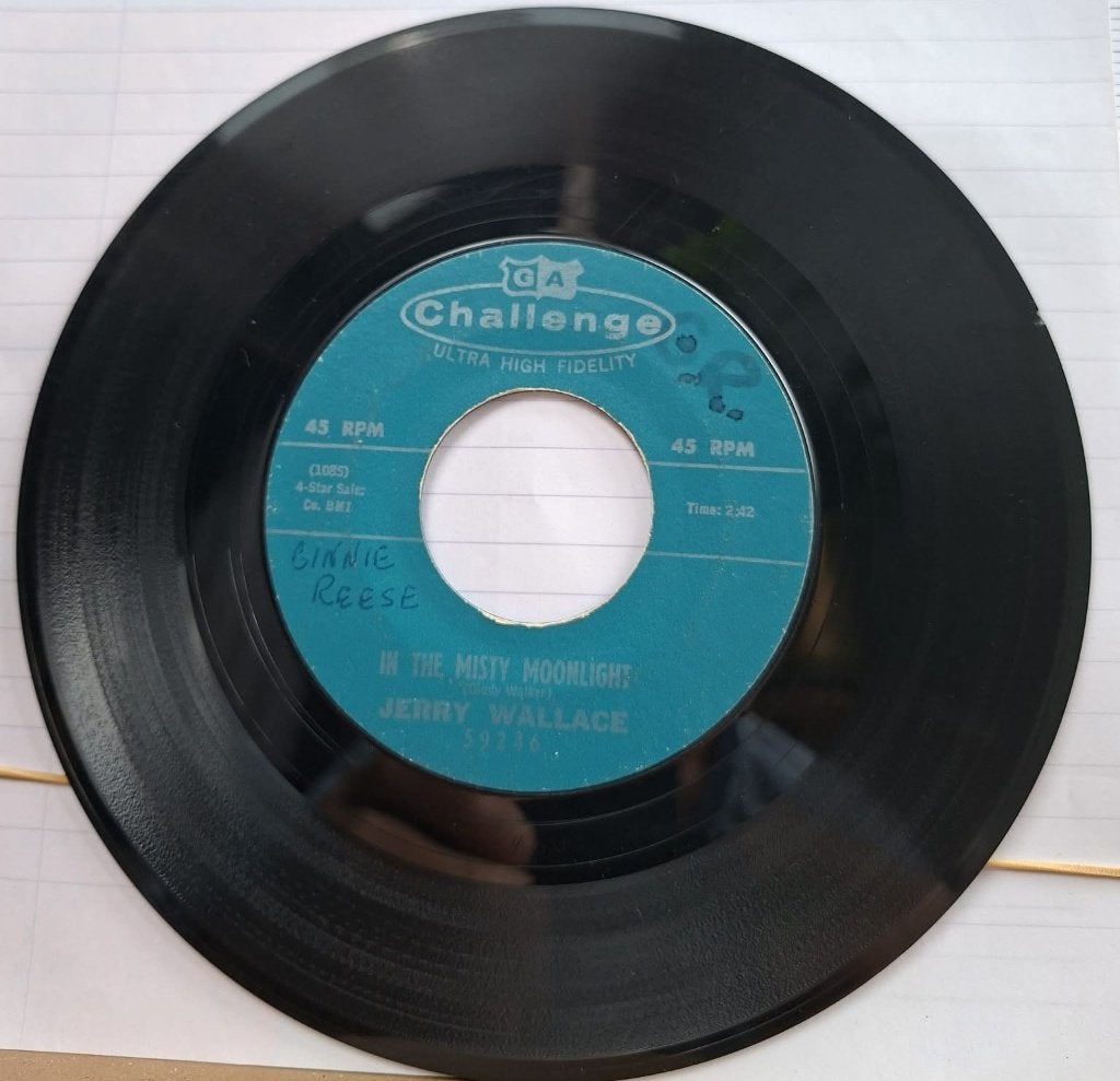 Popcorn Groove/Jerry Wallace - In het mistige maanlicht, Cd's en Dvd's, Vinyl | Rock, Gebruikt, Originele persing, 7 inch, Ophalen of Verzenden
