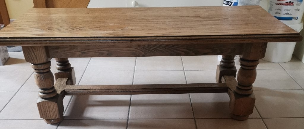 Table de salon en chêne., Maison & Meubles, Tables | Tables de salon, 100 à 150 cm, Moins de 50 cm, Enlèvement, Utilisé