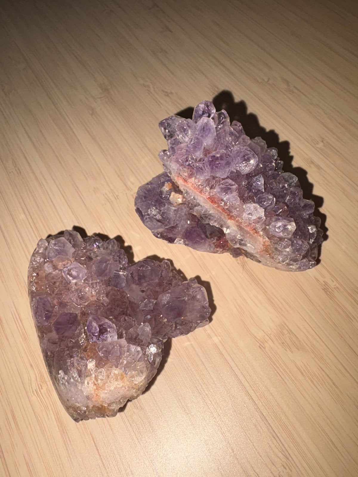 2 pièces en améthyste rose, Enlèvement