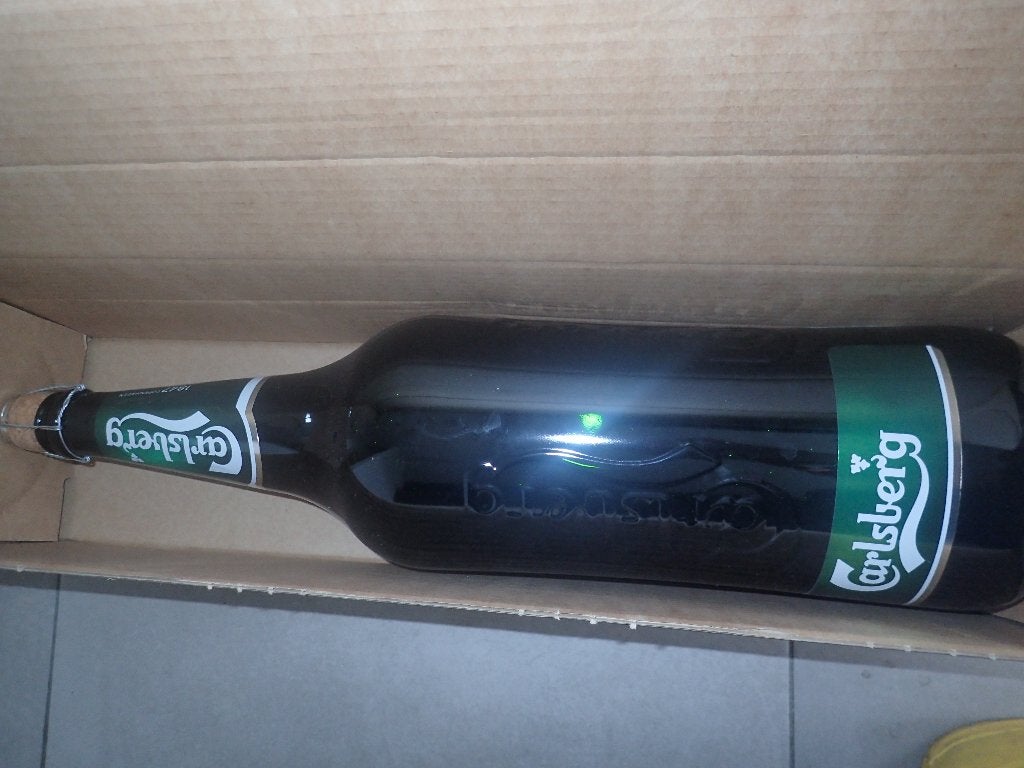 Carlsberg 3 liter fles, ongeopend, met de karton doos incl, Ophalen, Nieuw, Flesje(s), Overige merken