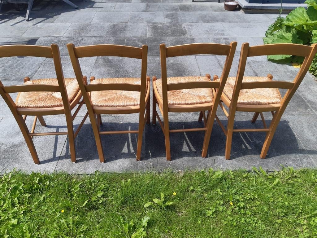 4 chaises bois merisier, Antiquités & Art, Enlèvement