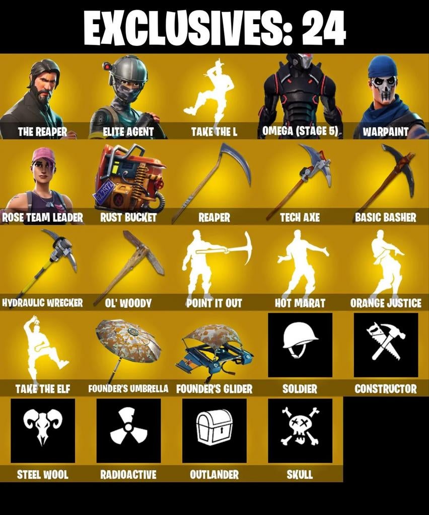 A echange contre un compte fortnite, Enlèvement ou Envoi