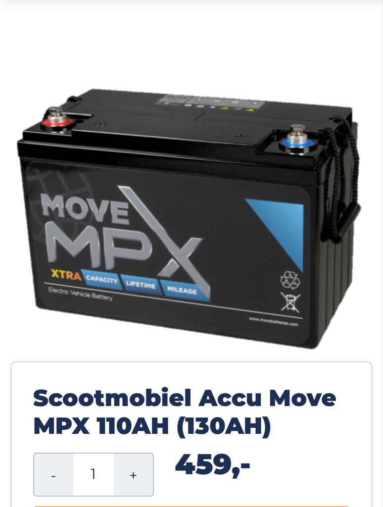 Scootmobiel batterijen april 2024 Mpx move  130 Ah, Ophalen