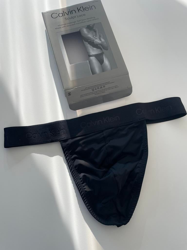 CK Microfiber Thong, Verzenden, Zwart, Calvin Klein, Slip