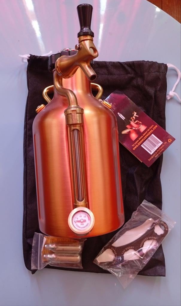 GrowlerWerks uKeg 64 plaqué cuivre - 1,9 l, Ophalen