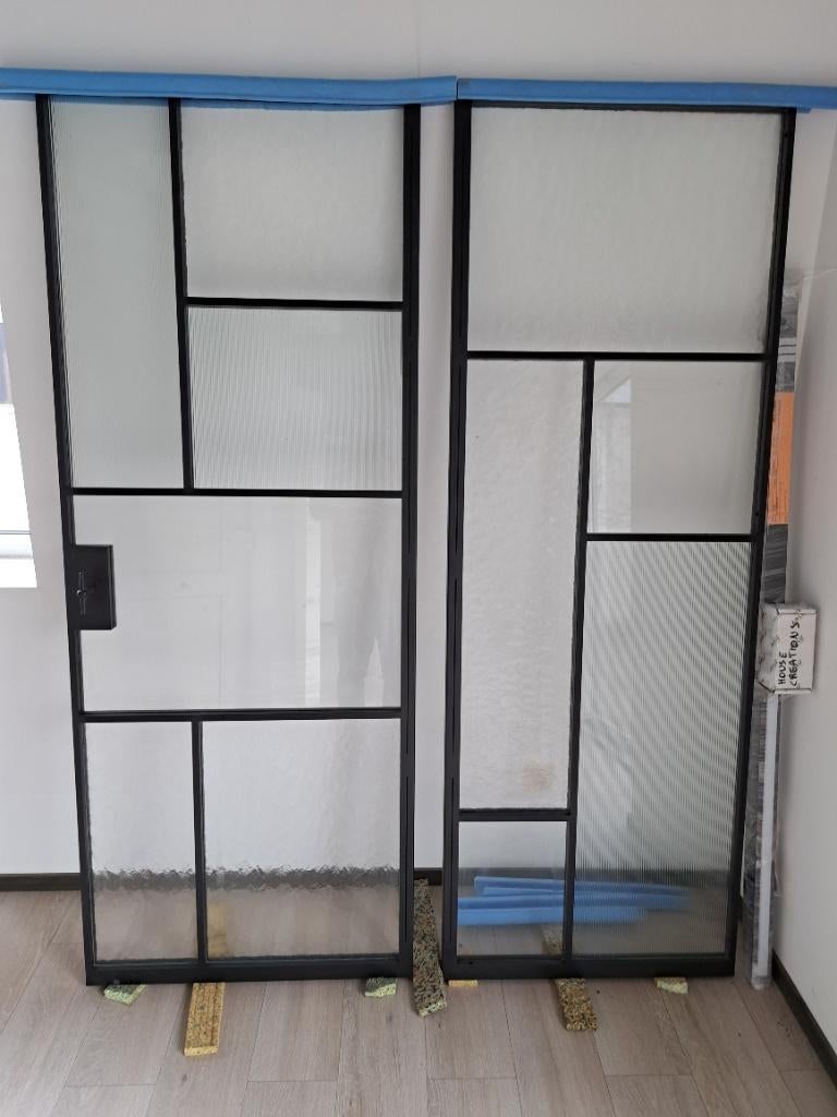 Porte coulissante en acier pour intérieur, Bricolage & Construction, Neuf, 75 à 150 cm, Chambranle de porte, Enlèvement