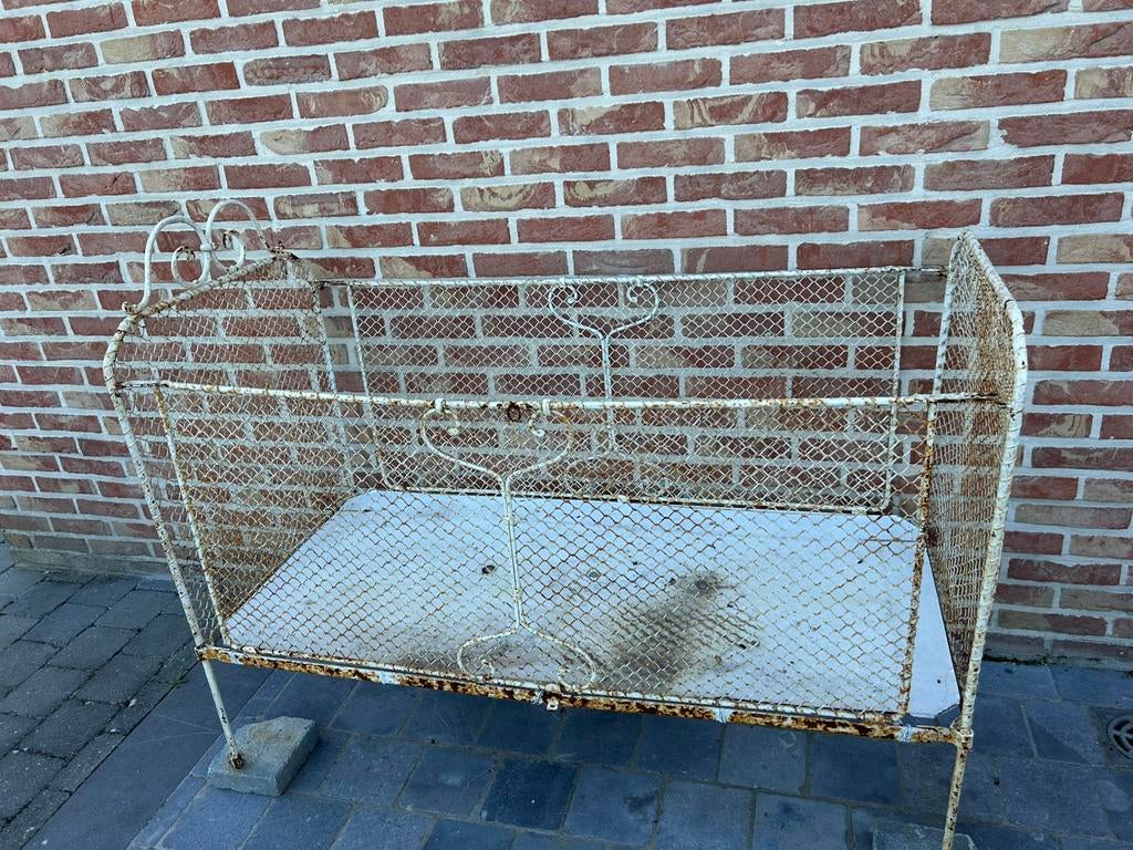 Ancien petit lit banquette, Ophalen, Gebruikt, Metaal