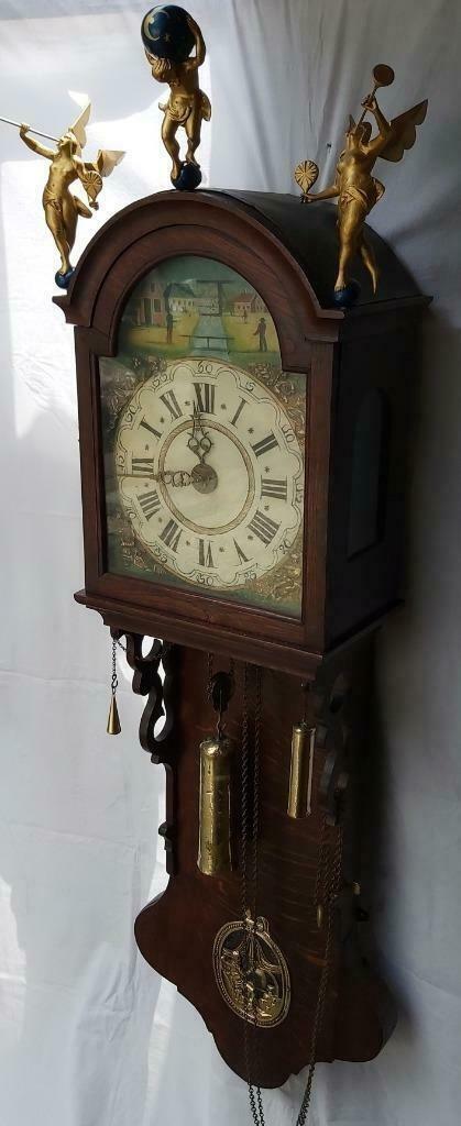 horloge arrière frisonne antique avec battement trimestriel, Enlèvement