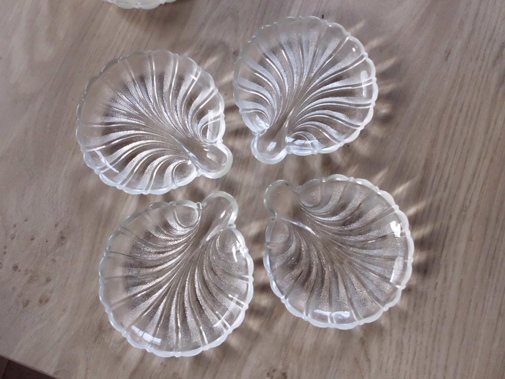 antieke schoteltjes / aperohapjes / glas, Ophalen of Verzenden