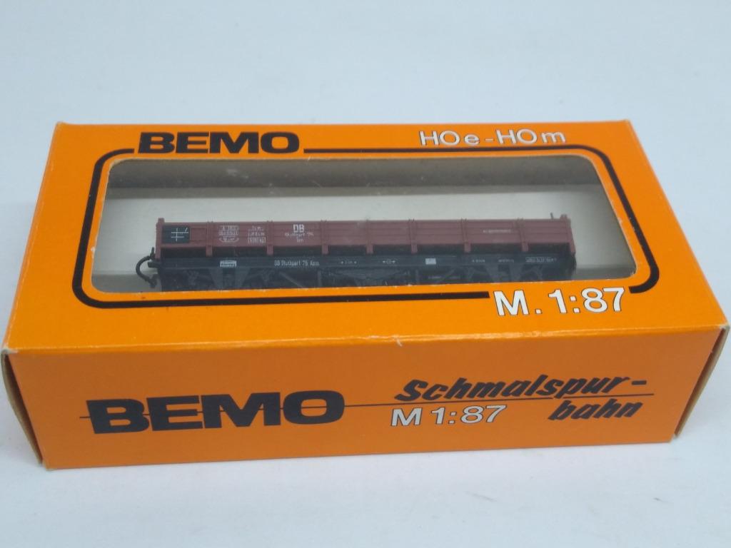 Bemo 2201 H0m DB Lageboordwagen nr 75 in OVP, Hobby en Vrije tijd, Modeltreinen | H0, Overige merken, Gelijkstroom, Ophalen of Verzenden