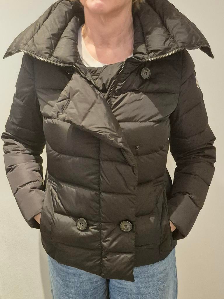 Jas Moncler, Verzenden, Maat 38/40 (M), Zwart