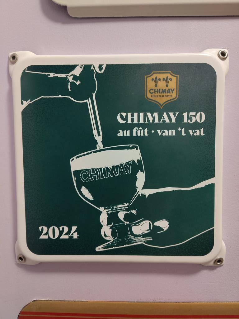 Chimay emaille bordje, Ophalen of Verzenden
