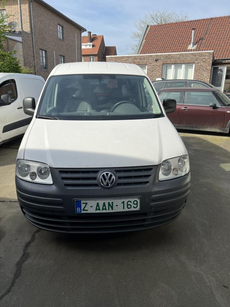 Volkswagen Caddy, Bouwjaar 2010., Auto's, Volkswagen, Voorwielaandrijving, Stof, Wit, Grijs