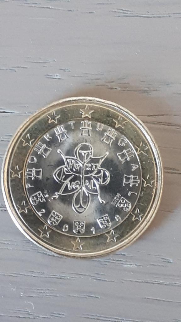 zeldzame 1 euromunt Portugal 2018, Postzegels en Munten, Ophalen of Verzenden, Portugal, 1 euro, Losse munt