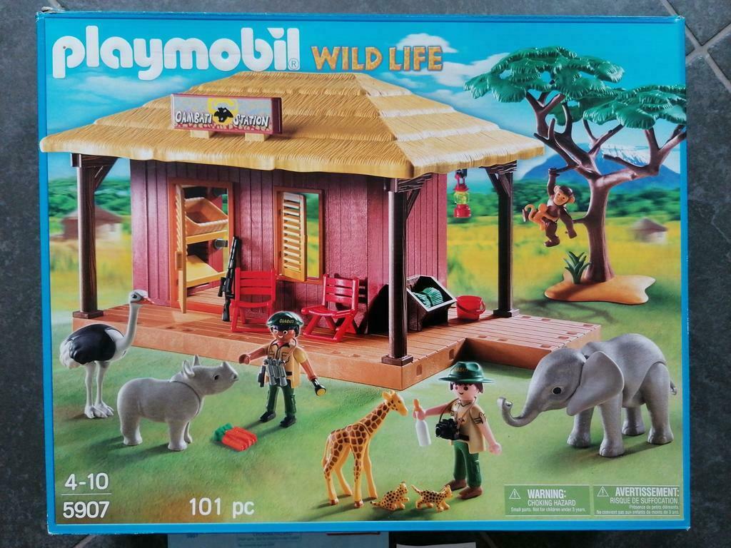 PLAYMOBIL - WILDLIFE - 5907 - SAFARI HUT, Kinderen en Baby's, Speelgoed | Playmobil, Ophalen, Zo goed als nieuw