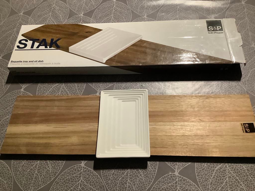Salt & Pepper Plank en schaaltje STAK, Ophalen, Keramiek, Nieuw, Schaal of Schalen