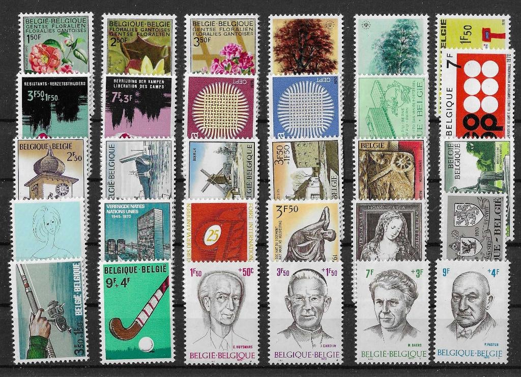 België Set Postzegels uit 1970 **, Postzegels en Munten, Postzegels | Europa | België, Ophalen of Verzenden, Postfris, Postfris