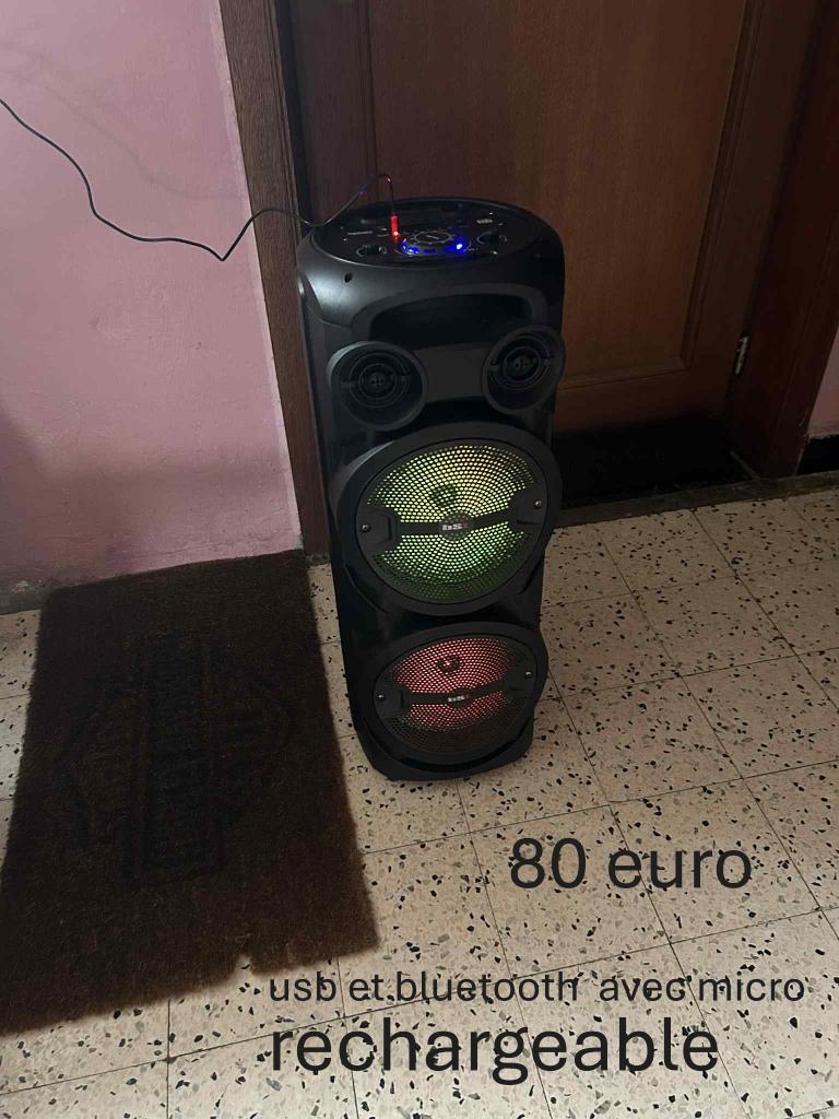 chaine hifi rechargeable  avec micro, Enlèvement, Neuf, Micro(s)