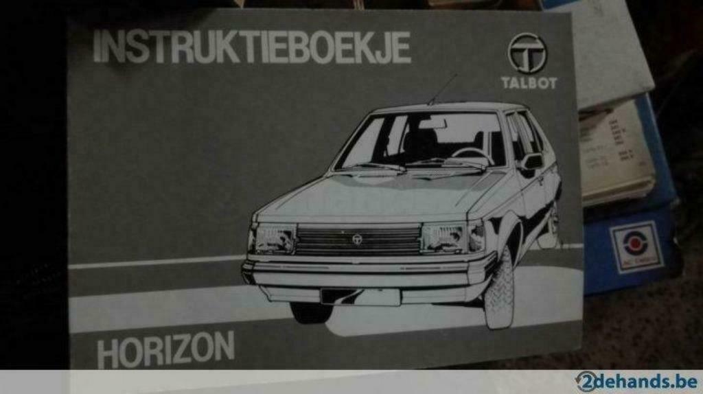 Talbot Horizon - instructieboekje, Autos : Divers, Enlèvement