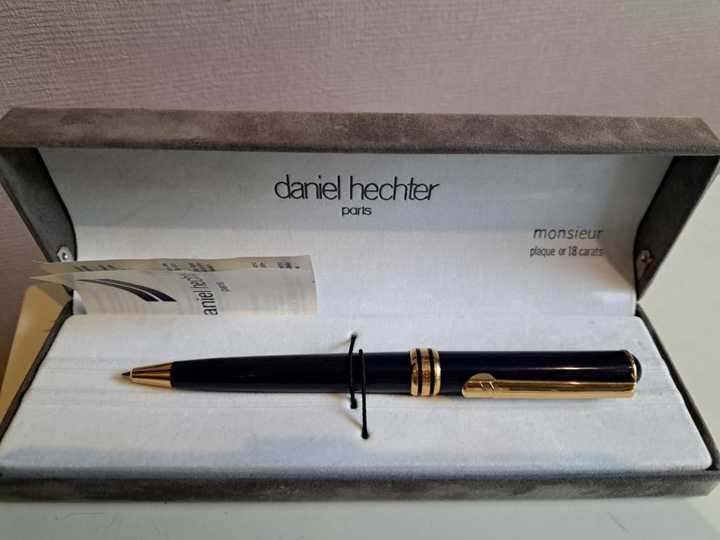 Daniel Hechter balpen, Monsieur, plaque or 18 carats, Collections, Stylos, Enlèvement ou Envoi, Comme neuf, Stylo à bille