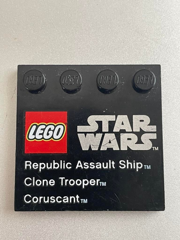Lego Tile modifié 4x4 star wars clone Trooper coruscant, Enlèvement ou Envoi, Comme neuf, Lego
