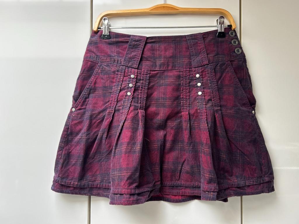 Bordeauxrode geruite rok van Camaïeu - Maat 38, Kleding | Dames, Maat 38/40 (M), Camaieu, Ophalen of Verzenden, Zo goed als nieuw
