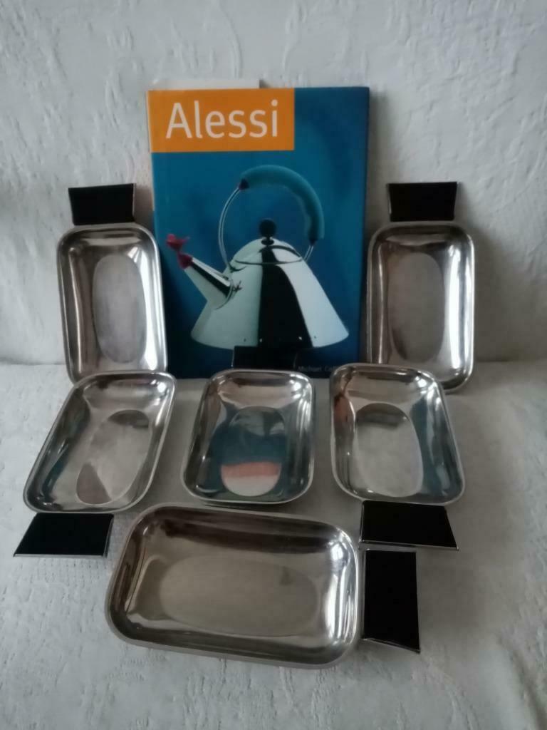 12 petit saucières  en métal inox signé  Alfra Alessi 50s, Assiettes(s), Enlèvement ou Envoi, Utilisé, Autres matériaux