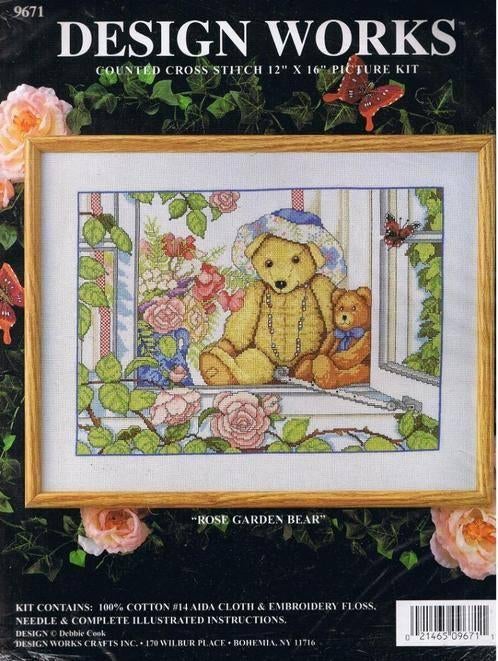 Borduurpakket Rose Garden Bear, Verzenden, Nieuw, Borduurpakket