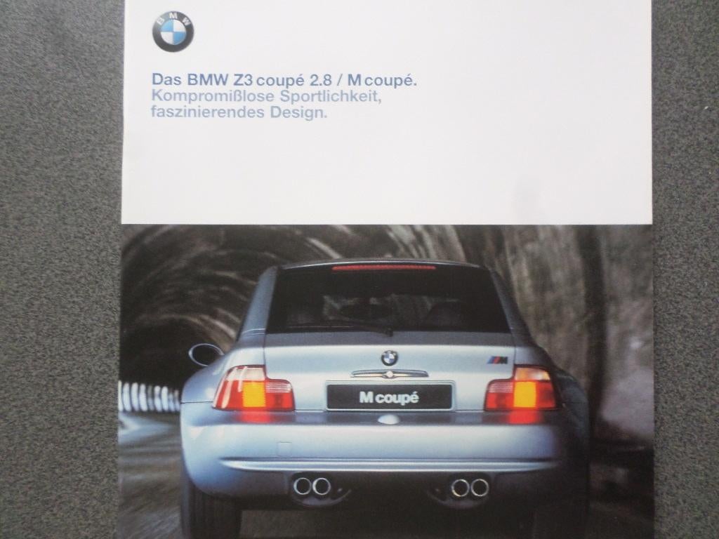BMW Serie Z3 2.8 Coupe & M Coupe 1998 Brochure, Ophalen of Verzenden, BMW