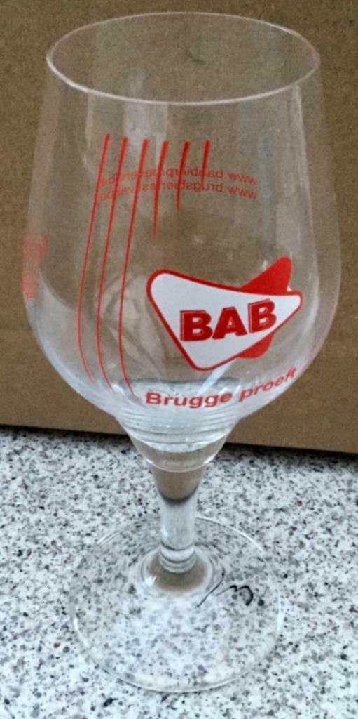 bier brouwerij glas Bab Aigle belgica Brugge proeft 5 lijnen, Verzamelen, Ophalen of Verzenden, Zo goed als nieuw, Bierglas