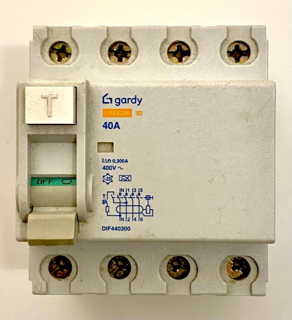 Interrupteur différentiel Gardy DIF440300 40A - 4P, Enlèvement ou Envoi, Utilisé