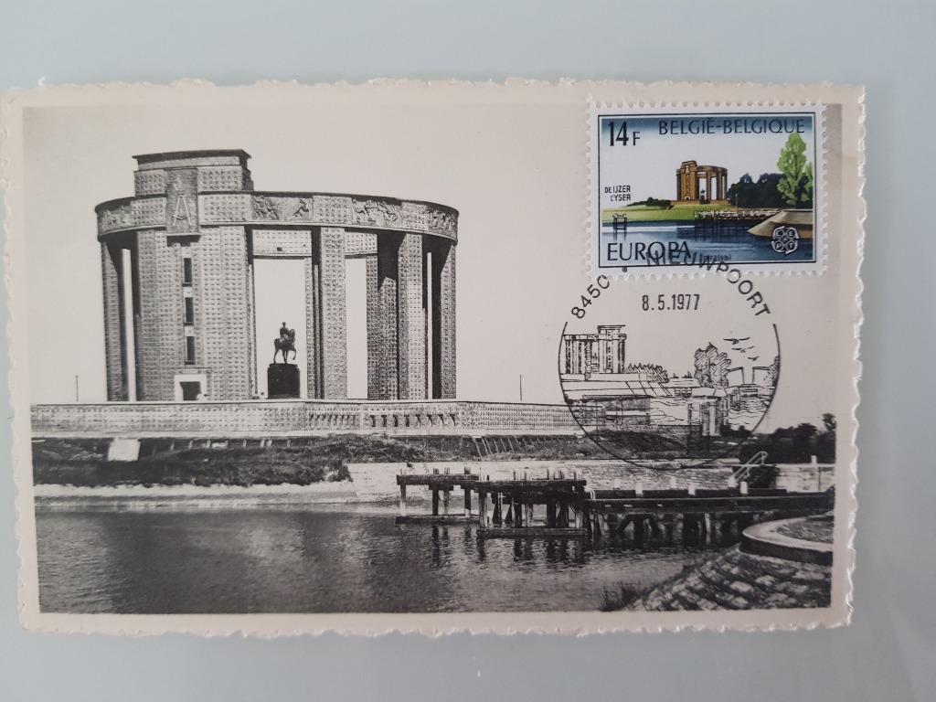 Carte postale Nieuwpoort West-Vlaanderen Timbre FDC Albert I, Collections, Enlèvement ou Envoi, Non affranchie, Flandre Occidentale