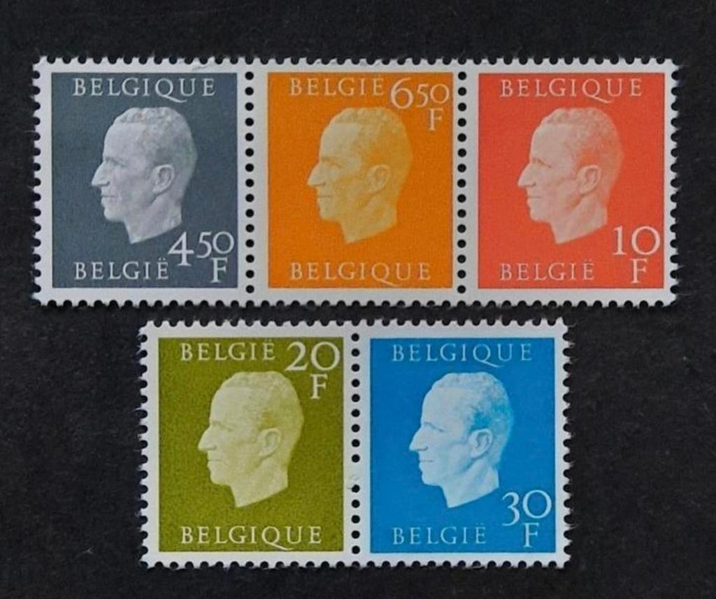 Belgique : COB 1811/15 ** Roi Baudouin 1976., Sans timbre, Neuf, Enlèvement ou Envoi, Non oblitéré