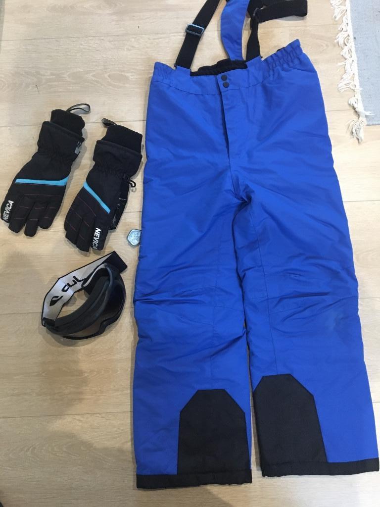 Ski broeken, jas, botjes  -  ski enfants 128 134 140  146, Ophalen of Verzenden, Zo goed als nieuw, Ski, Kleding