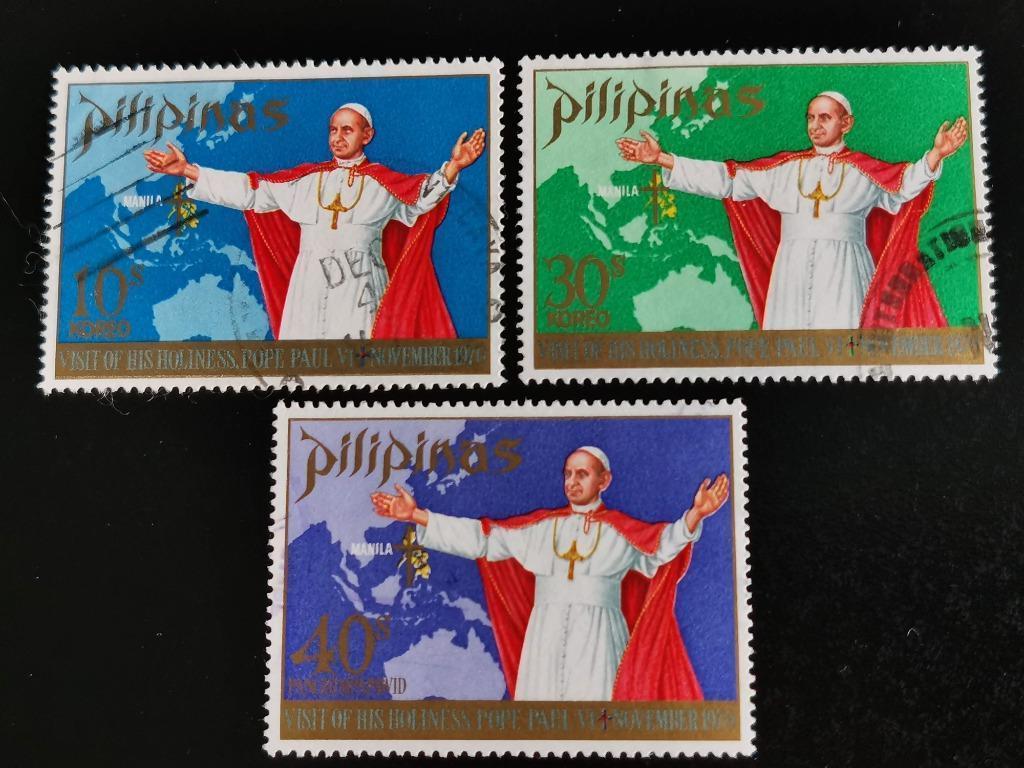 Philippines 1970 - Visite du pape Paul VI, carte, Timbres & Monnaies, Enlèvement ou Envoi, Affranchi, Asie du Sud Est